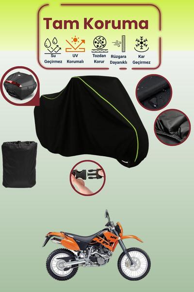 Dokaca Neo حقيبة خلفية باللون الأسود النيون قماش مجدّل متوافقة مع KTM 640 Adv...