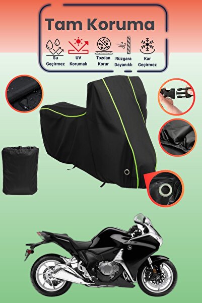 Dokaca Neo Black Neon Corded Fabric Lock Compatible Honda Vfr 1200 F Compatib...