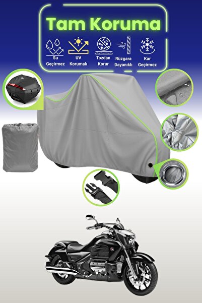 Dokaca Neo حقيبة خلفية رمادية نيون قماش مجدّل متوافقة مع هوندا فالكيري F6C مت...