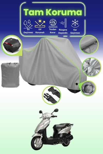 Dokaca Neo غطاء دراجة نارية رمادي نيون قماش مجدّل متوافق مع Kuba Cargo، غطاء ...
