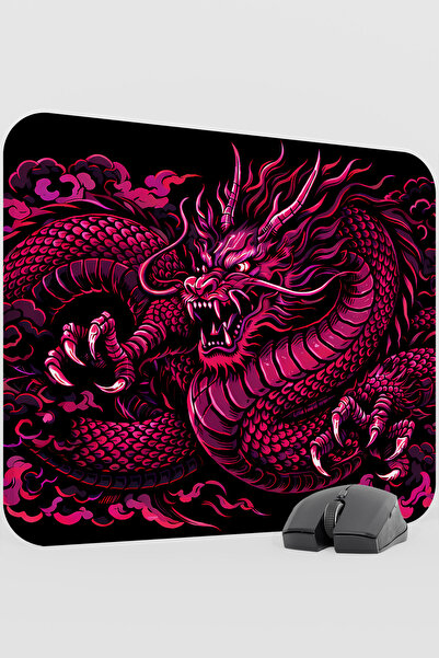 mousepad bastir Dragon Pink V4 48X40 XL Gaming Rubber Anti-Slip Base Mouse Pad Mouse Mat