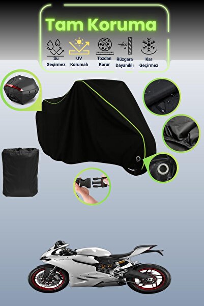 Dokaca Neo حقيبة خلفية سوداء نيون قماش مجدّل متوافقة مع دراجة دوكاتي بانيجالي...