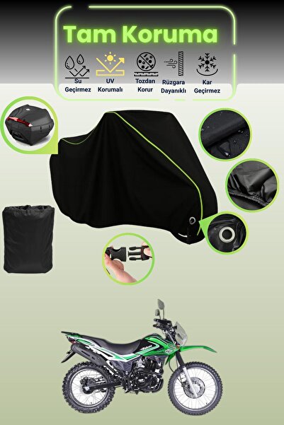 Dokaca Neo قماش دراجة نارية متوافق مع قماش مجدّل قفل وحقيبة خلفية باللون الأس...