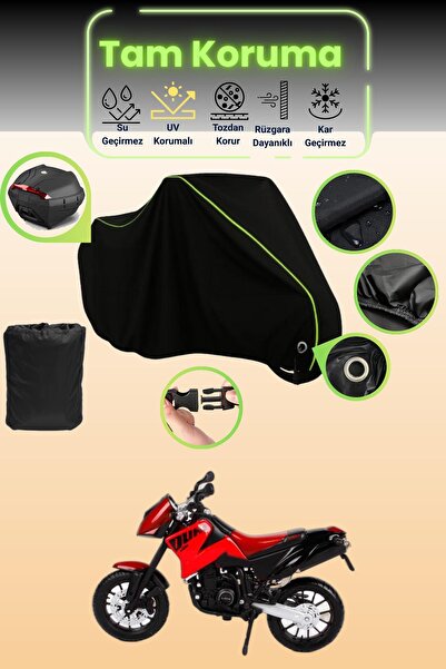 Dokaca Neo حقيبة خلفية وقفل أسود نيون قماش مجدّل متوافقة مع KTM 640 Duke II م...