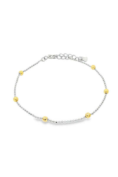 Bijuteria SORELLY Brățară din argint cu mărgele placate cu aur de 14k