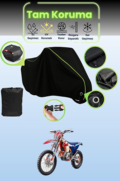 Dokaca Neo حقيبة خلفية وقفل أسود نيون قماش مجدّل متوافقة مع KTM 250 EXC-F Six...