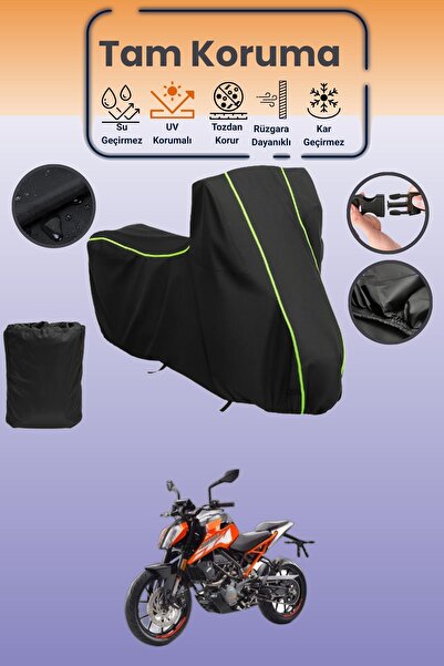 Dokaca Neo غطاء محرك متوافق مع KTM 125 Duke باللون الأسود النيون قماش مجدّل، ...