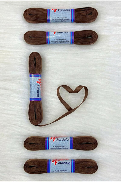 ZEYMERADE Panglică din satin maro 1 cm 10 metri, pentru înviere, nuntă, henna...