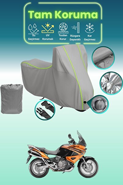 Dokaca Neo Grey Neon Corded Fabric Lock Compatible Honda XL 1000V Varadero Co...