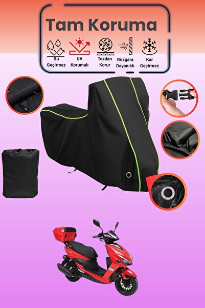 Dokaca Neo غطاء دراجة نارية متوافق مع Kuba Pesaro 125 X من Black Neon قماش مج...