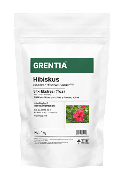 Grentia Hibiskus Toz Ektstresi / Toz Ekstraktı 1 kg - Hibiscus Sabdariffa