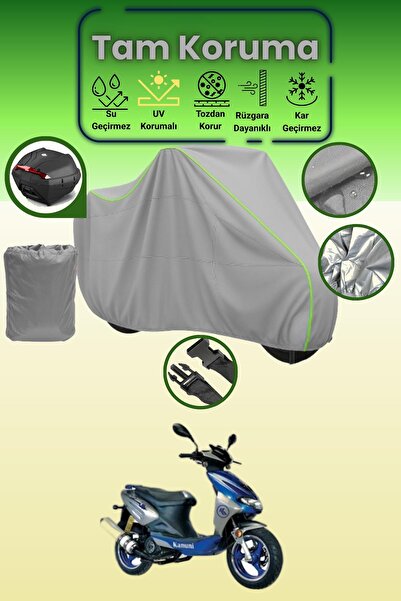 Dokaca Neo غطاء خلفي رمادي نيون قماش مجدّل متوافق مع كانوني هوسار 125، غطاء و...