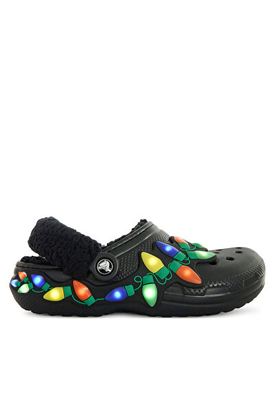 Crocs Șlapi unisex negri/multicolori cu căptușeală clasică Holiday