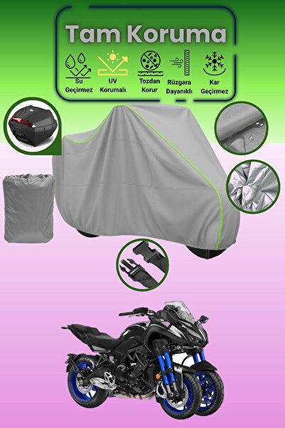 Dokaca Neo غطاء خلفي رمادي نيون قماش مجدّل متوافق مع ياماها نيكين، غطاء واقي ...