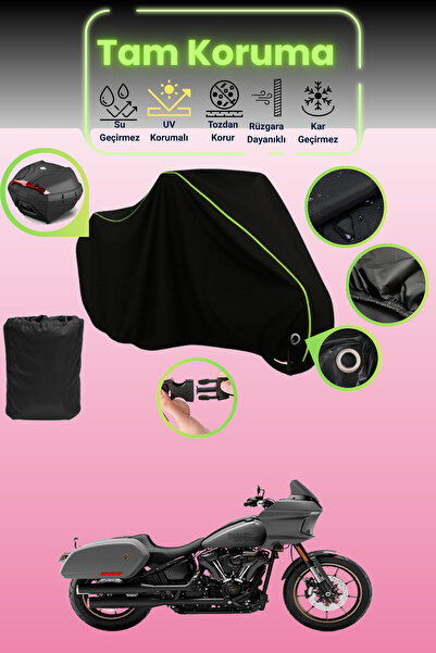 Dokaca Neo حقيبة خلفية وقفل أسود نيون قماش مجدّل متوافقة مع ماركة هارلي ديفيد...