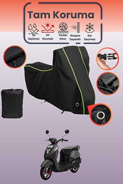 Dokaca Neo غطاء دراجة نارية متوافق مع SYM Mio 50، غطاء واقي من ماركة Black Ne...