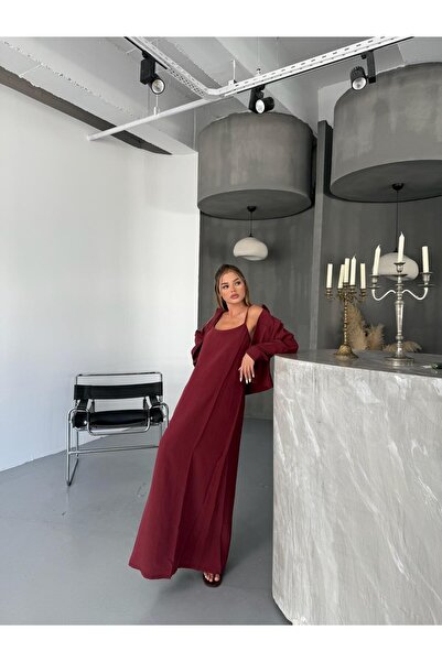 NOVEMBER Fashion mango model Gömlek Askılı Elbise Takım