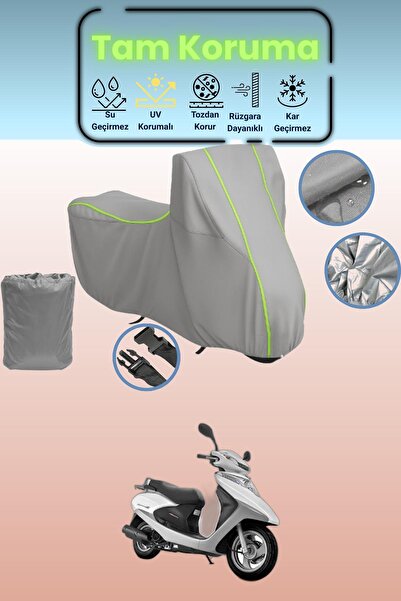 Dokaca Neo Gray Neon Corded Fabric Honda Spacy 110 Alpha Compatible Motorcycl...