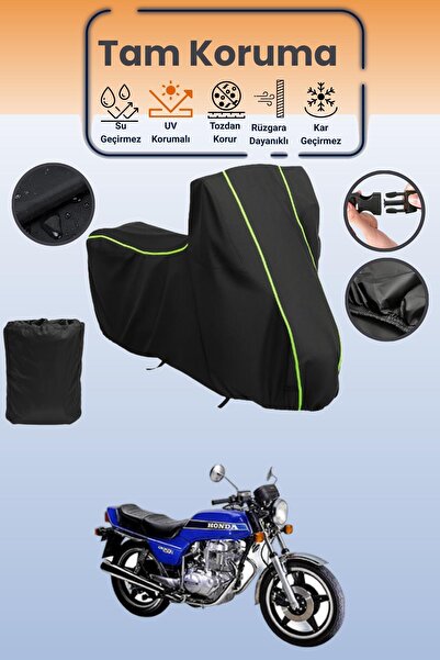 Dokaca Neo غطاء محرك متوافق مع هوندا سي بي 250 باللون الأسود النيون قماش مجدّ...