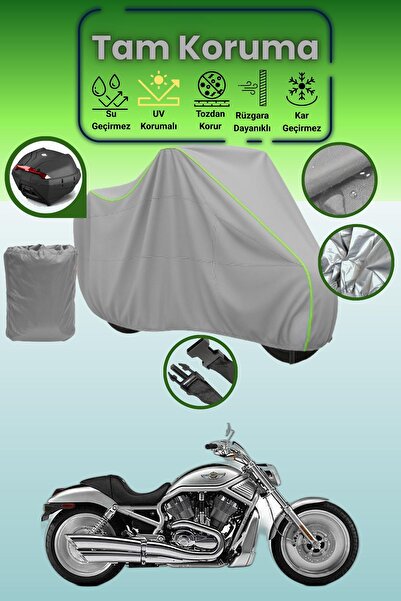 Dokaca Neo حقيبة خلفية رمادية نيون قماش مجدّل متوافقة مع هارلي ديفيدسون VRSC ...