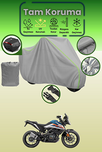 Dokaca Neo حقيبة خلفية رمادية نيون قماش مجدّل متوافقة مع KTM 250 Adventure، غ...