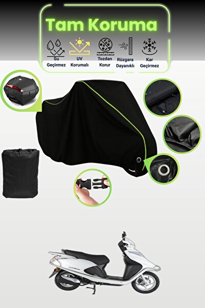 Dokaca Neo قماش دراجة نارية متوافق مع قماش مجدّل قفل وحقيبة خلفية باللون الأس...