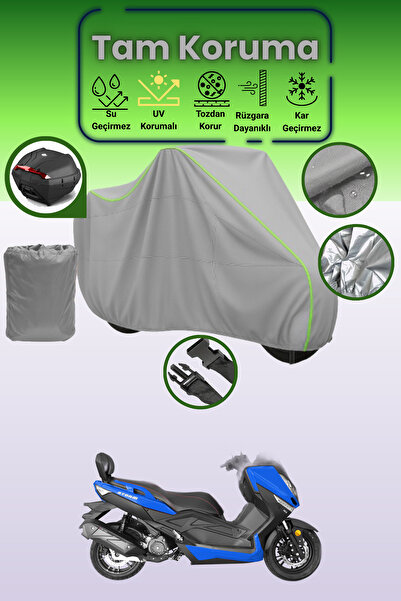 Dokaca Neo حقيبة خلفية رمادية نيون قماش مجدّل متوافقة مع يوكي تي 9 ستروم 125،...