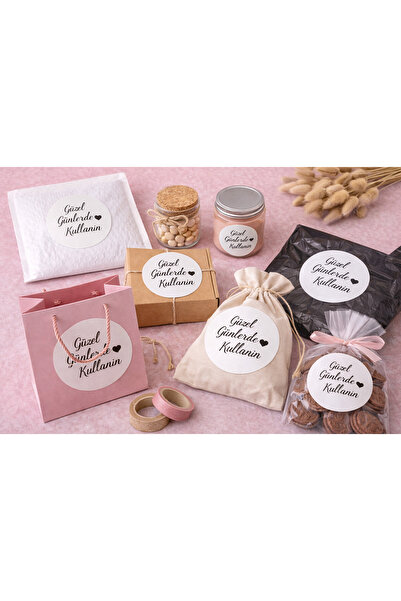 EcoNest Sticker Kuşe 504 Pieces – Use on Beautiful Days – Round Cut 3.7 cm – Packaging & Label Kuşe