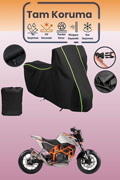 Dokaca Neo غطاء محرك متوافق مع KTM 690 Duke R باللون الأسود النيون قماش مجدّل...
