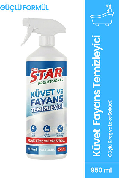 Can Star Küvet ve Fayans Temizleyici 950 ml - Banyo Temizleyici, Kireç ve Sab...