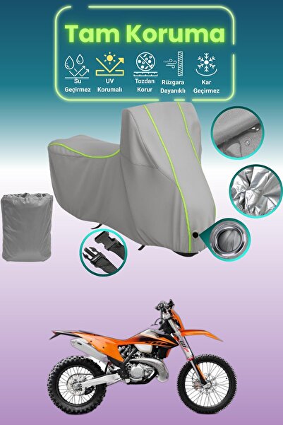 Dokaca Neo غطاء محرك متوافق مع KTM 300 EXC باللون الرمادي النيون قماش مجدّل، ...