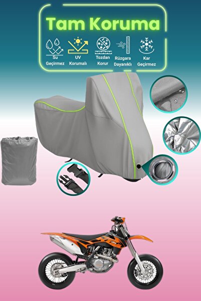 Dokaca Neo غطاء محرك متوافق مع KTM 450 SMR باللون الرمادي النيون قماش مجدّل، ...