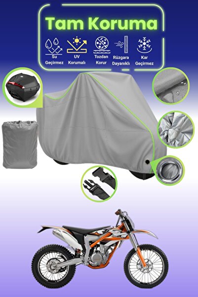 Dokaca Neo حقيبة خلفية رمادية نيون قماش مجدّل متوافقة مع KTM 350 Freeride متو...