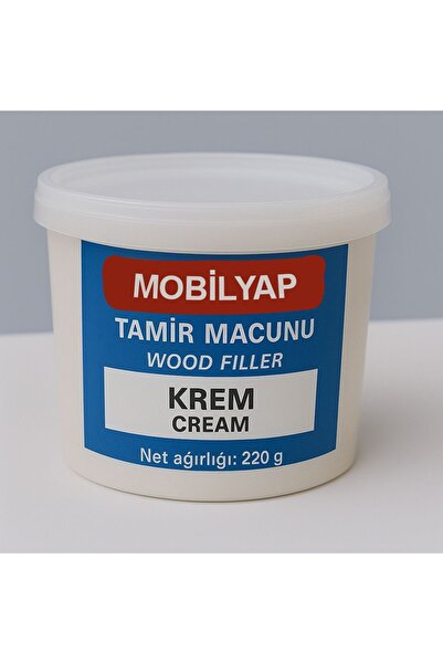 Mobilyap Krem Ahşap Mobilya Parke Tamir Dolgu Macunu Çatlak Çizik Giderici Ku...