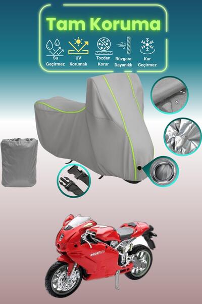 Dokaca Neo غطاء محرك متوافق مع دراجة دوكاتي قماش مجدّل باللون الرمادي النيون،...