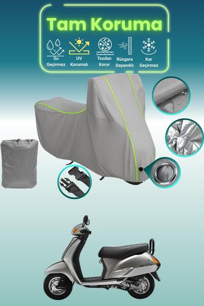 Dokaca Neo غطاء محرك متوافق مع هوندا أكتيفا قماش مجدّل باللون الرمادي النيون،...