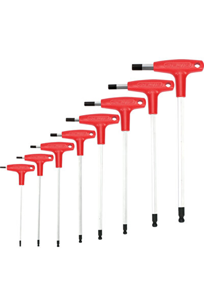 İzeltaş 4920 T-Saplı Allen Takımı | 8'li Yüksek Torklu Hex Key Set ( 2,5-10 mm)