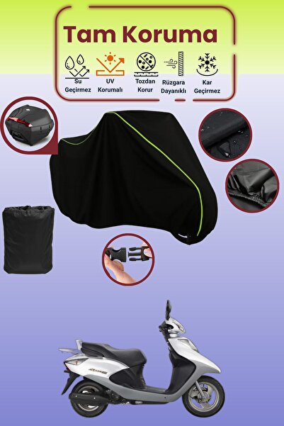 Dokaca Neo حقيبة خلفية سوداء نيون قماش مجدّل متوافقة مع هوندا سبيسي 110، غطاء...