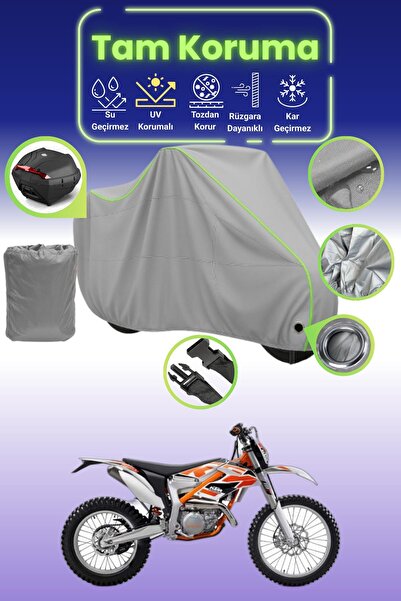 Dokaca Neo حقيبة خلفية رمادية نيون قماش مجدّل متوافقة مع KTM 250 Freeride R م...