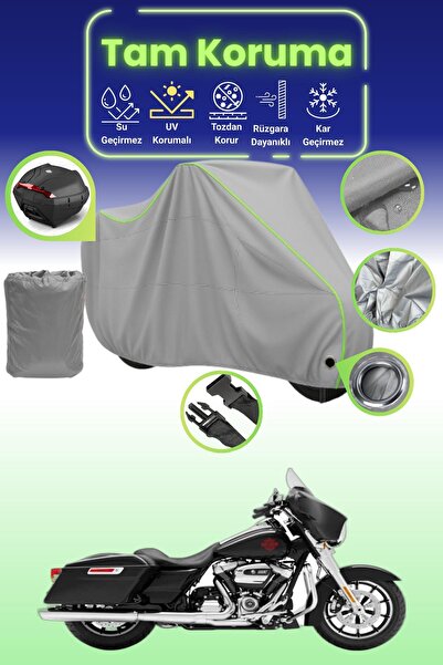 Dokaca Neo حقيبة خلفية رمادية نيون قماش مجدّل متوافقة مع حقيبة هارلي ديفيدسون...