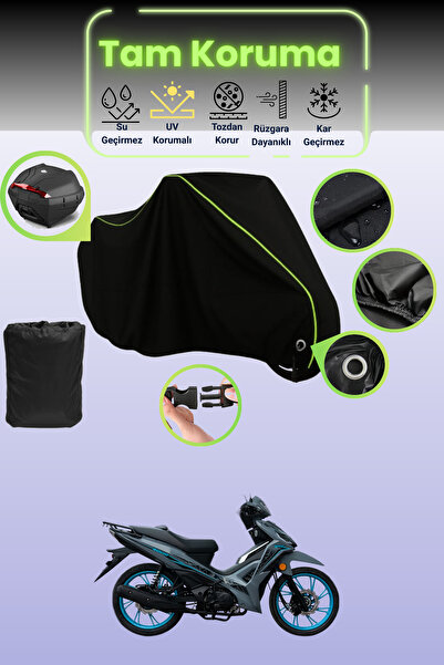 Dokaca Neo قفل أسود نيون قماش مجدّل وحقيبة خلفية متوافقة مع يوكي سوليد 125 مت...