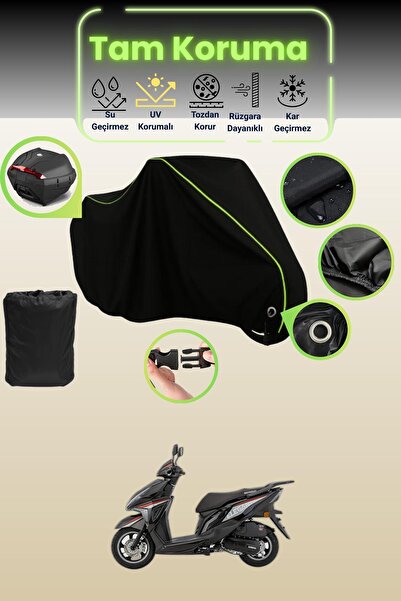 Dokaca Neo قماش دراجة نارية متوافق مع قفل قماش مجدّل وحقيبة خلفية باللون الأس...