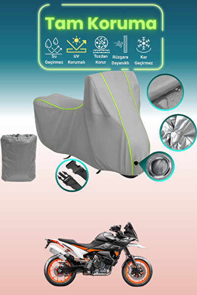 Dokaca Neo غطاء محرك متوافق مع KTM 890 SMT باللون الرمادي النيون قماش مجدّل، ...