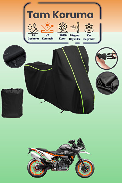 Dokaca Neo غطاء محرك متوافق مع KTM 890 SMT باللون الأسود النيون قماش مجدّل، غ...