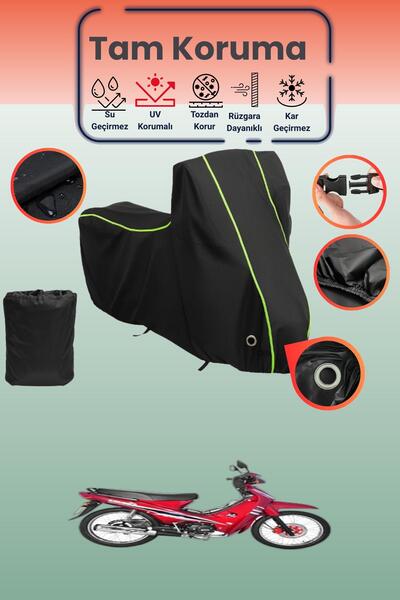 Dokaca Neo غطاء دراجة نارية متوافق مع Yuki YK100-7 باشا-إس، غطاء واقي أسود ني...