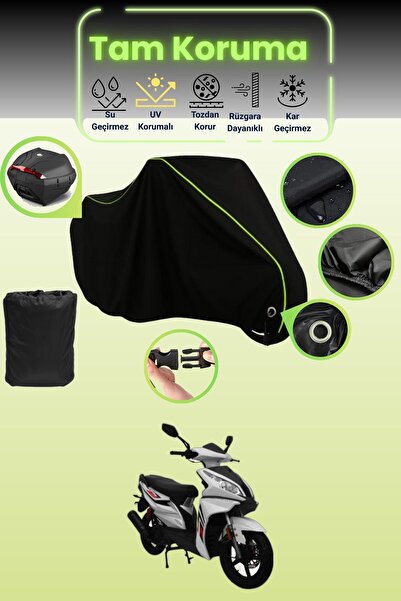 Dokaca Neo قماش دراجة نارية متوافق مع قفل قماش مجدّل وحقيبة خلفية باللون الأس...