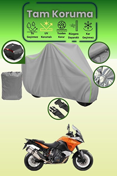 Dokaca Neo حقيبة خلفية رمادية نيون قماش مجدّل متوافقة مع KTM 1190 Adventure، ...