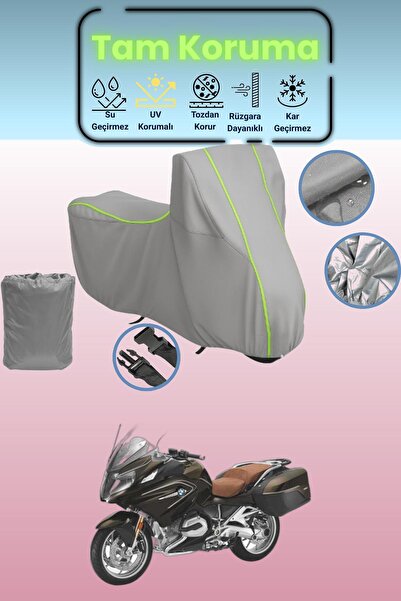 Dokaca Neo غطاء دراجة نارية رمادي نيون قماش مجدّل BMW R 1200 RT متوافق، غطاء ...