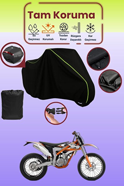 Dokaca Neo حقيبة خلفية باللون الأسود النيون قماش مجدّل متوافقة مع KTM 350 Fre...