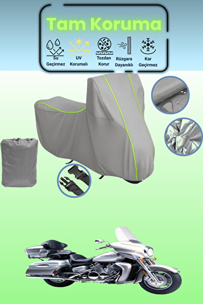 Dokaca Neo غطاء دراجة نارية رمادي نيون قماش مجدّل ياماها فينتشر رويال متوافق،...